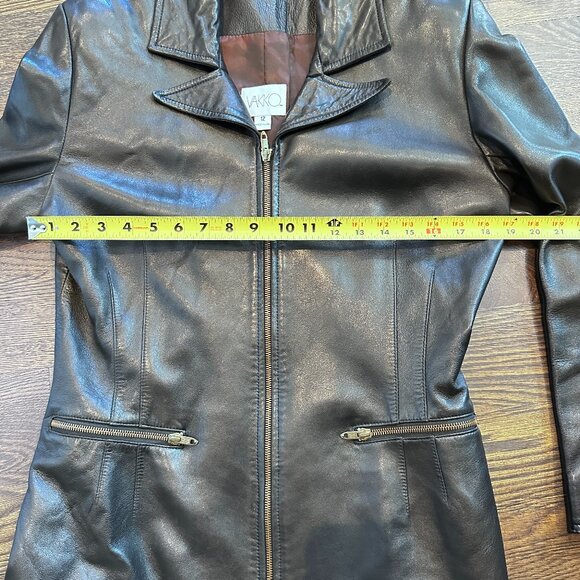 Vintage Black Leather Blazer Style Jacket - Picture 15 of 16